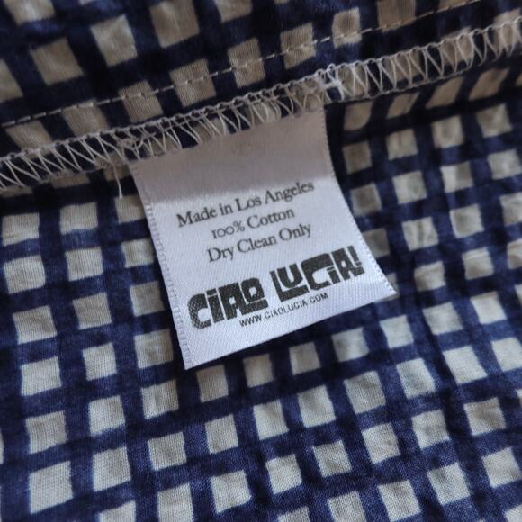 CIAO LUCIA Fiorella Gingham Check Midi Dress Size XXS - Picture 13 of 16